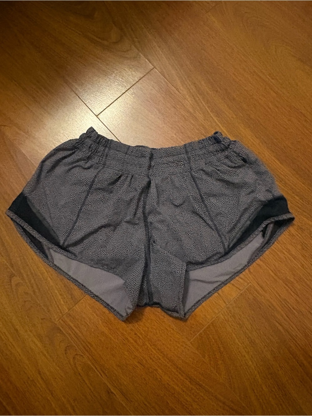 Casual Elastic Waist Gray Women's Shorts